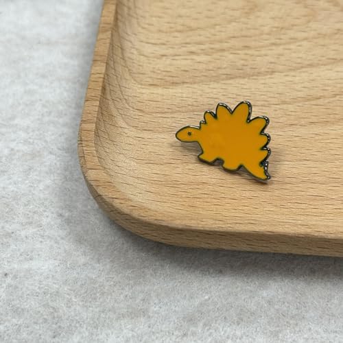 Yellow Dinosaur Enamel Pin Cartoon Animal Brooches Badge Funny Enamel Lapel Pin Clothes Bag Backpacks Lapel Badge Pin4