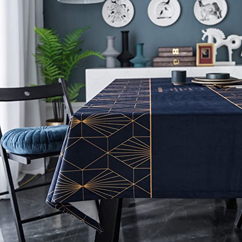 Nappe rectangulaire 1,8m en polyester lavable blanche pour table de cuisine