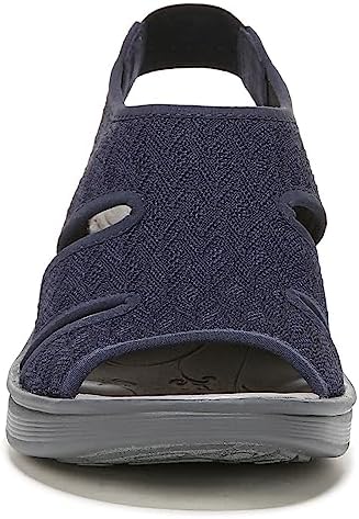 BZees Womens Daytona Slip-On Wedge Sandal Navy Blazer 9 M | Image 2