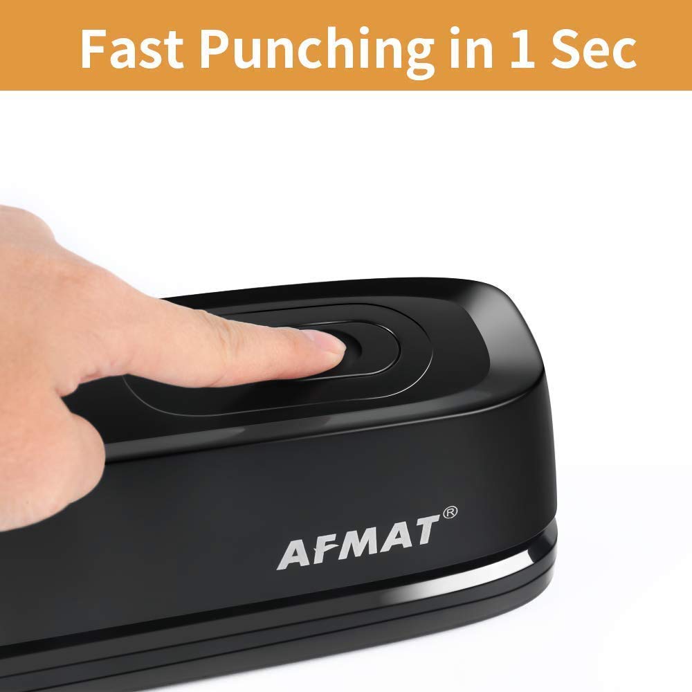 AFMAT Electric Three Hole Punch Heavy Duty, 20Sheets Capacity, AC or
