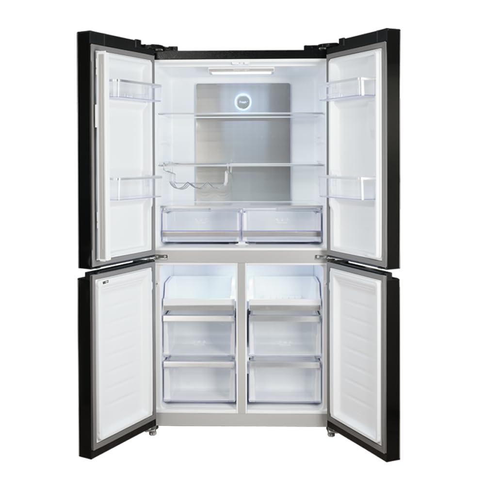 Jocel Frigorífico Side by Side JSBS4P967169, 490 litros, puertas cristal negro, 130 W, Clase eficiencia E, No Frost