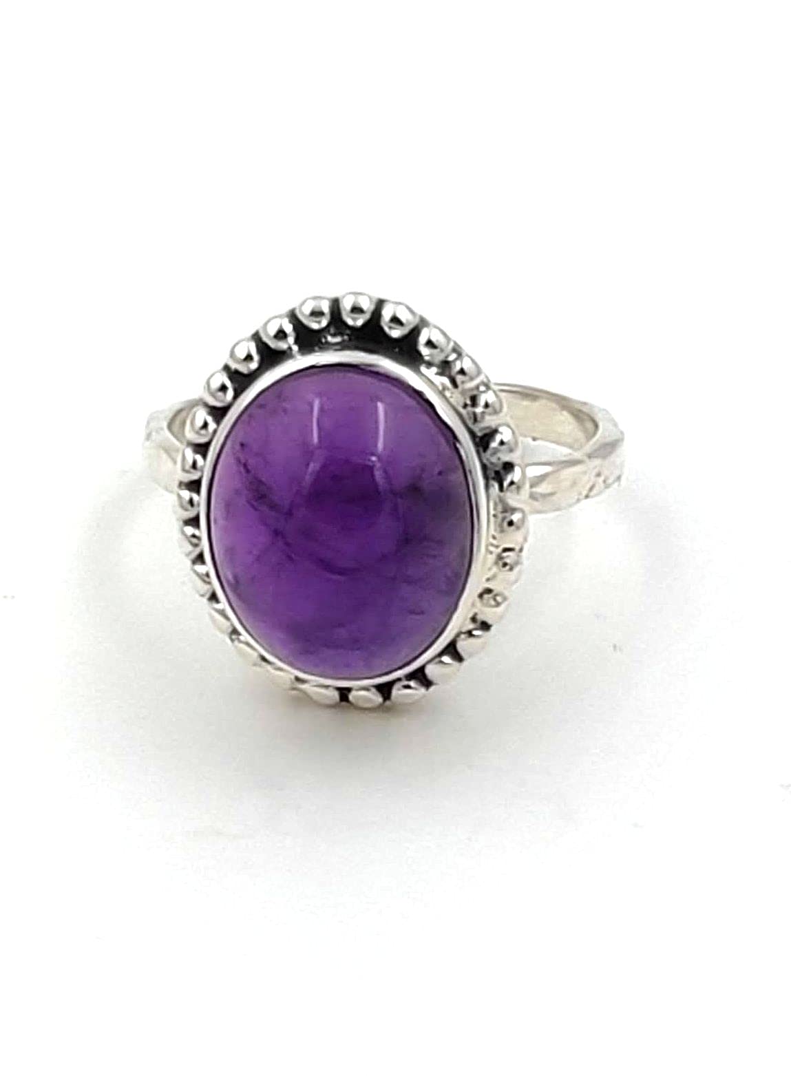 Amethyst-Stein-Silberring 925 Sterling Silber für Frauen