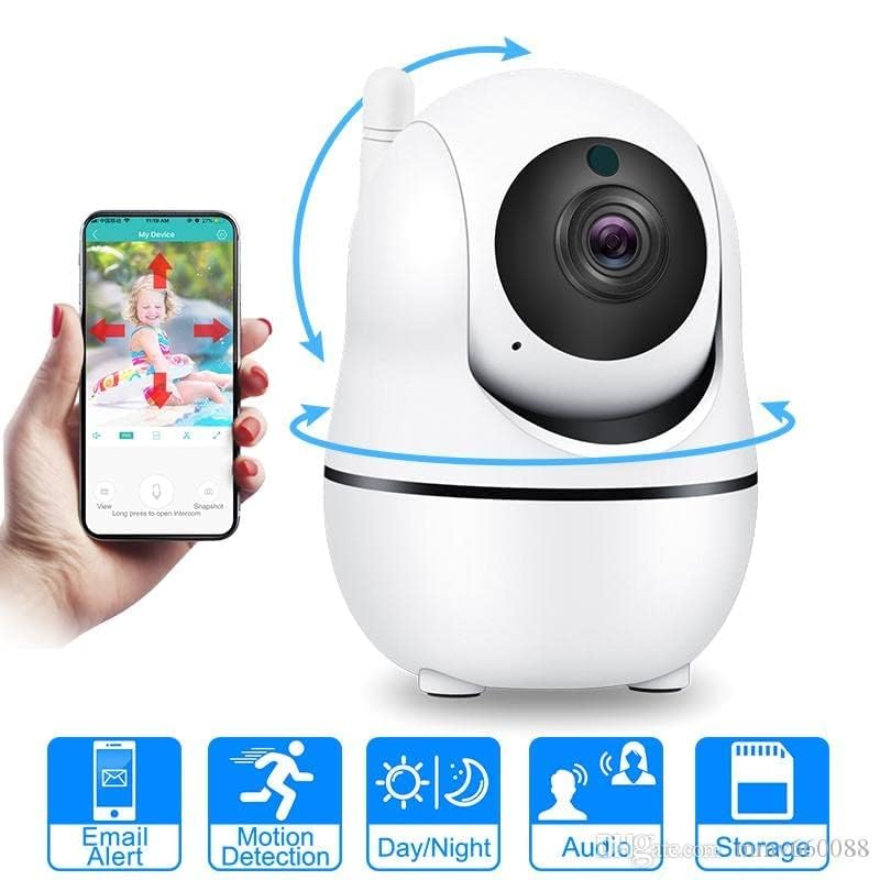 Image of DEATTI WiFi CCTV Security Camera from | Mobile App | Two Way Talk | Night Vision | Cloud & SD Card Recording (DECM6)