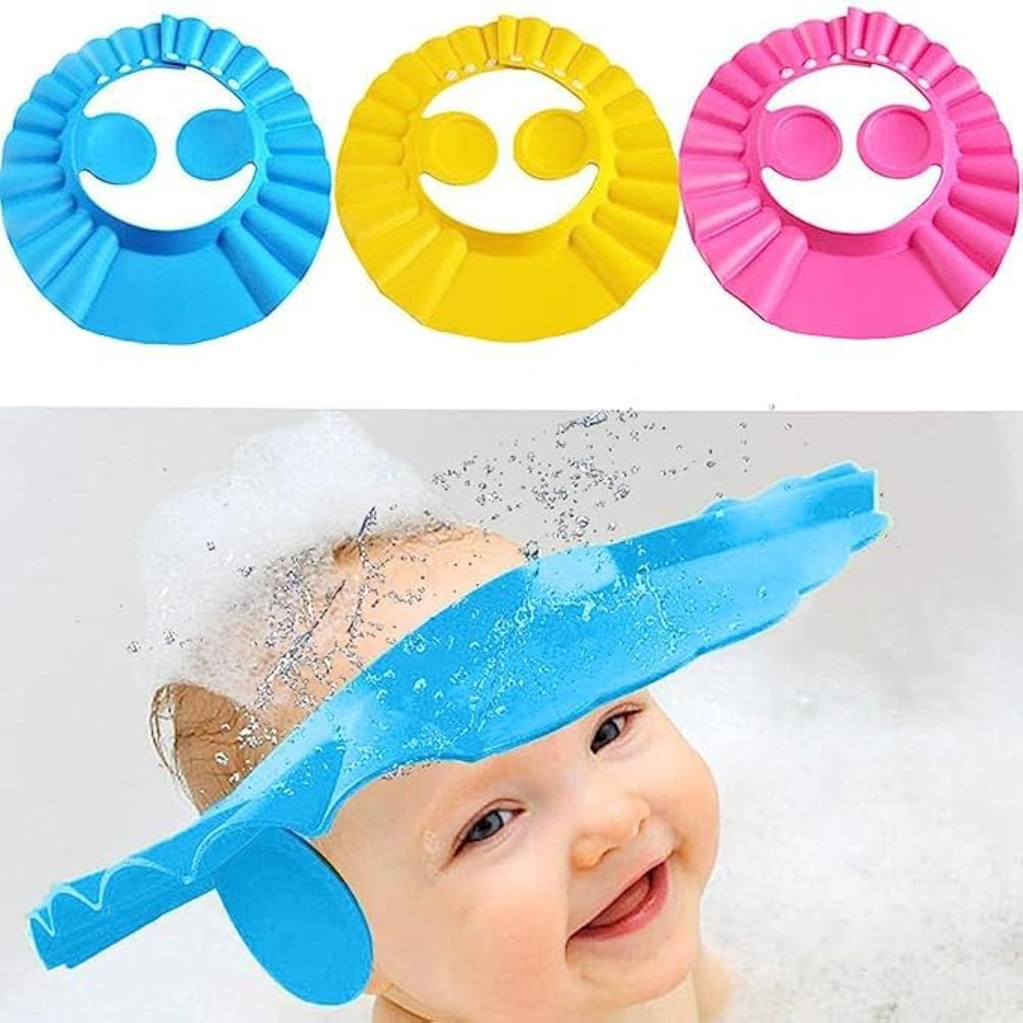 Baby Bath Shower Cap for Kids, Adjustable Waterproof Shield