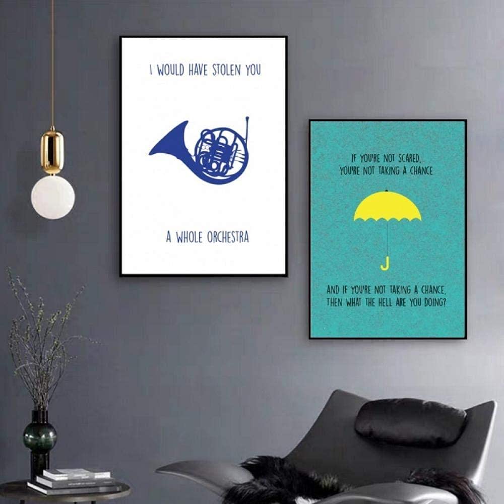 BBAUER Poster decorativo da parete su tela, motivo: How I Met Your Mother, poster decorativo moderno per camera da letto, 50 x 75 cm