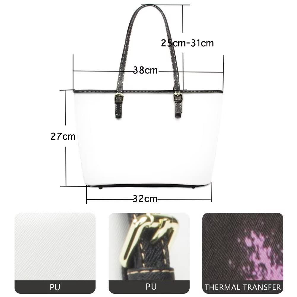 Howilath Personalizar su nombre Bolso Caballo Floral Beige PU Saddle Bag Casual Tote Bag Cuero Top-Handle Bag for Ladies, Estampado de tortuga, Talla Unica