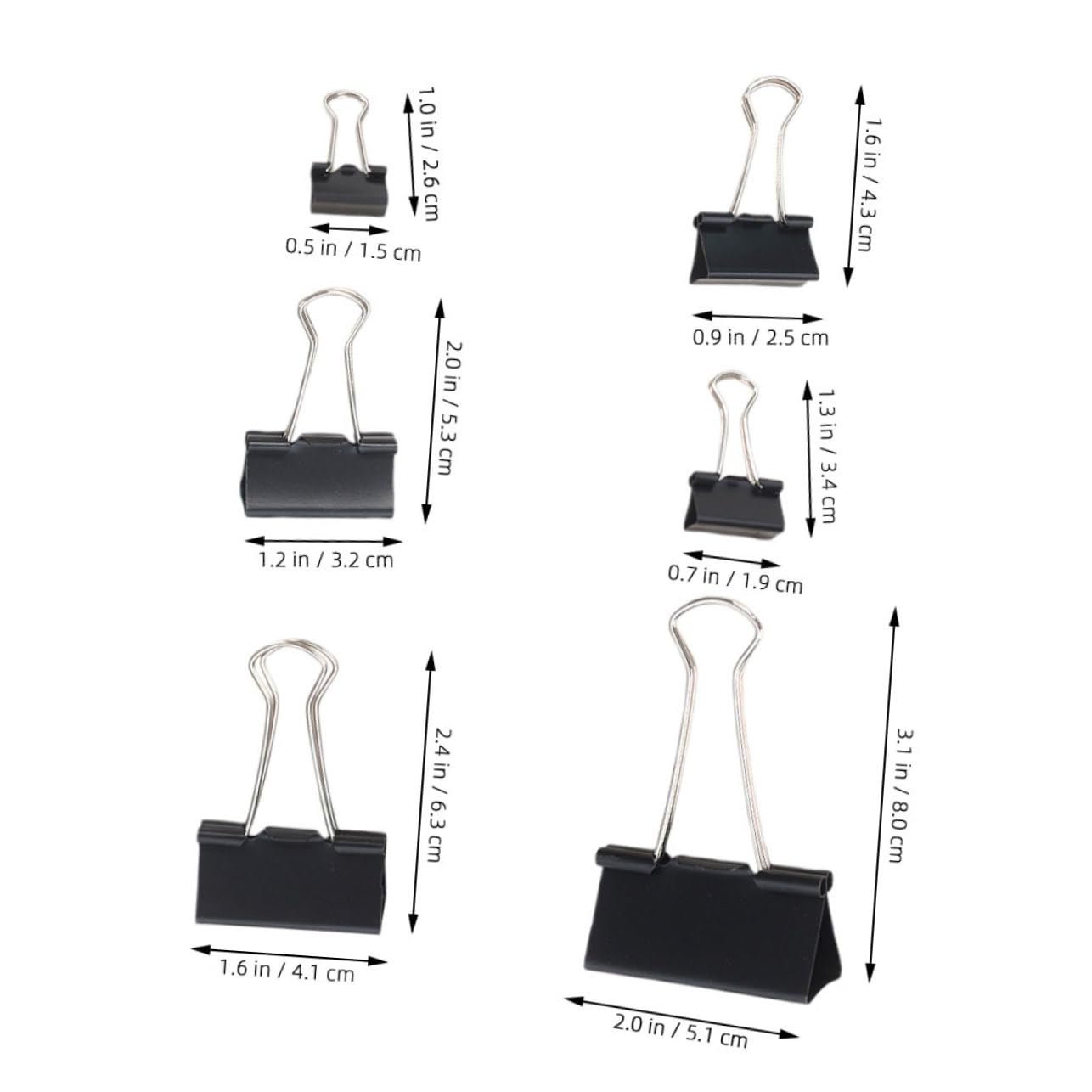 Sewroro 120 Piezas Clips para Carpetas de Metal Clips Grandes Resistentes para Oficina y Hogar Agarre Fuerte para Encuadernadores Metálicos