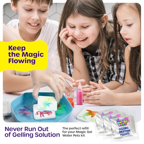 Image of Aqua Fairy Water Pets Solution Refill - 3 Pack Magic Elf Toy Powder Kit - Optimized Solution for DIY Squishy Maker Set - Make Your Own Squishes Toys Craft - Compatible with Most Water Gel Kits