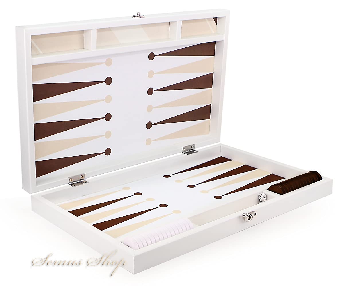 Luxus Designer Backgammon Tavla XXL Gesellschaftsspiele Trend Brown