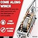 NEIKO 02252A Come Along Winch, 2-Ton (4000 Lbs) Pulling Capacity, 7.2 Ft, 2 Hook, Heavy Duty Power Cable Come Along Tool with Dual Gears, Hand Winch Cable, Automotive Hoist Winch Puller, Recovery Gear