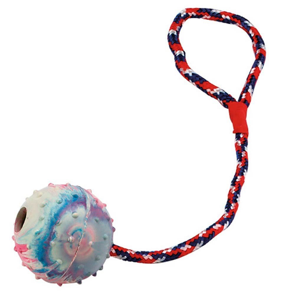 Kerbl Wielokolorowa piłka do gry z linką, 30 cm