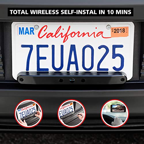 nonda ZUS Smart Backup Camera, Real Wireless Rear View Camera with 170 Degrees Wide Angle and Rechargeable Battery, IP67 Waterproof, Easy Installation with No Wiring or Drilling Needed