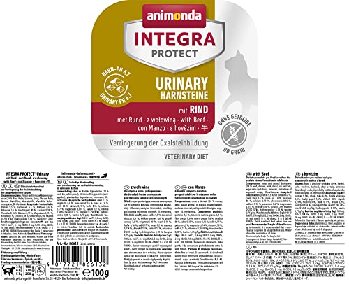 animonda INTEGRA PROTECT Katzenfutter nass Urinary Oxalstein Huhn (16 x 100g), vom Tierarzt empfohlen bei Harnsteinen, mit Veterinären entwickeltes Diätalleinfutter für erwachsene Katzen