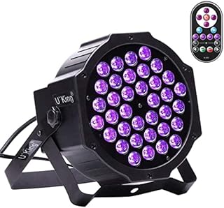 UKing UV Black Lights 72W 36 LED Par Light by Remote and DMX Controlled Ideal Blacklight Spotlight for Glow Fluorescent Party DJ Disco Bar Stage Lighting Shows