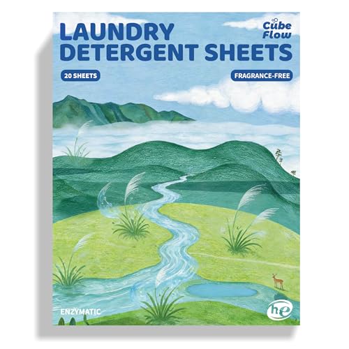 Laundry Detergent Sheets, Fragrance-free - 40 Loads | Plastic-Free, Eco