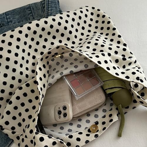 Elegant Canvas Shoulder Bag for Women and Girls Bows Handbag with Large Capacity Crossbody Bags for Work Or Leisure3