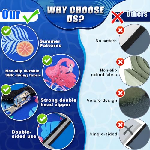 VICAMB 2PCS 4FT Double-Side Pool Handrail Covers with Zippers,Slip Resistant Pool Railing Covers,Safety Railing Grip Handles Sleeve for Inground Swimming Pool Ladder Handles by VICAMB - Used condition - Image 5