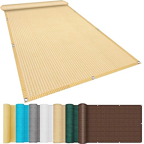 Voile d'ombrage rectangulaire 1.2x2.8m crème avec œillets pour jardin et balcon