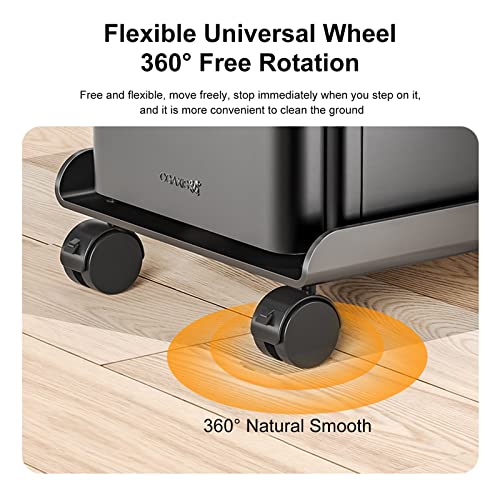 Soporte móvil ajustable para torre PC con base de enfriamiento y 4 ruedas rodantes, soporte para CPU que se adapta a la mayoría de cajas de PC miniatura 6
