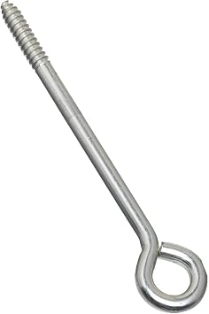 National Hardware N220-715 2150BC Lag Screw Eye in Zinc plated 3/8" x 8"