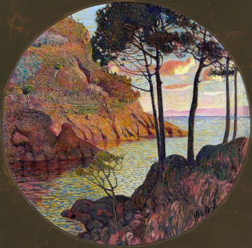 Affiche toile San Fruttuoso de Rubaldo Merello, reproduction aux couleurs éclatantes