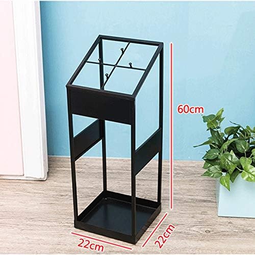 Iron Umbrella Stand Home Waterproof Drain Umbrella Holder Rack Commercial Hotel Lobby Rain Gear Storage Shelf(D)