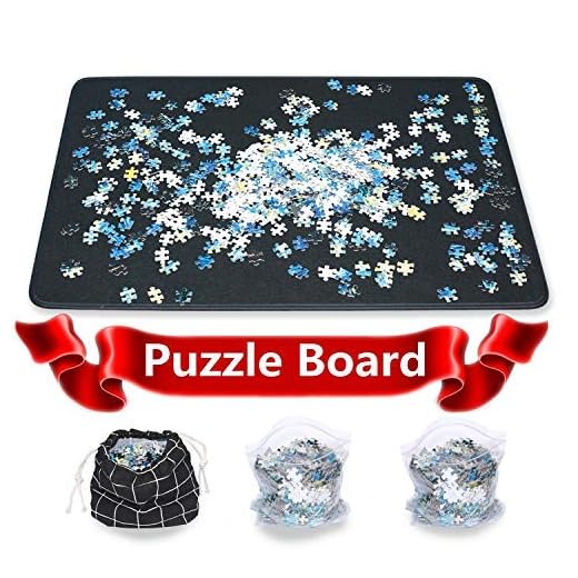 Jigsaw Puzzle Mat Puzzle Board Smooth Puzzle Plateau Portable Board Easy Move Storage Work Separate Jigsaw Mat Board up to 1000 Pieces by Ditome