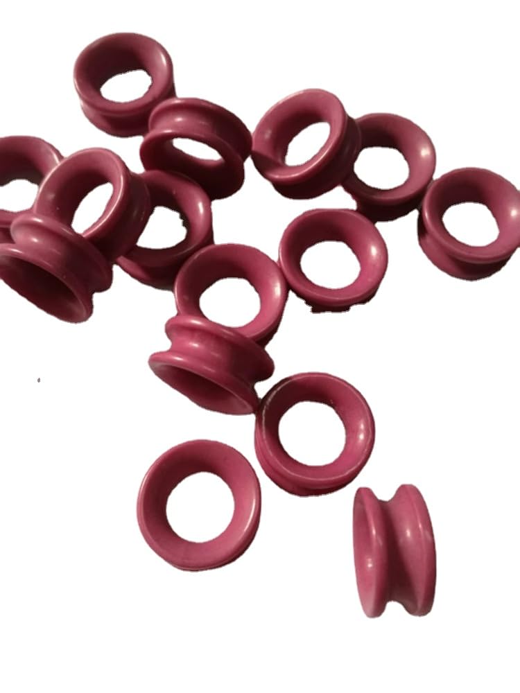 100pcs Double-Sided Porcelain Eye Textile Ceramic Rings - 13.2 x 7.5 x 6mm, Alumina Wear-Resistant Ceramic Caps