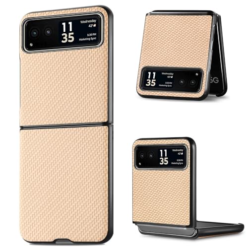Étui Motorola Razr 40 Ultra robuste coque carbone kaki anti-rayures