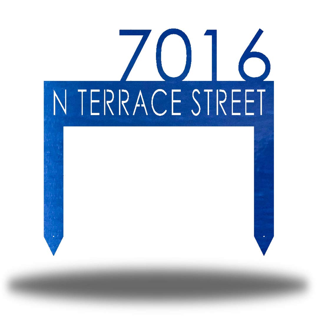 Riverside Designs Classic Personalized Address Yard Sign - Weather Resistant Sign with Stakes - Made in USA (17