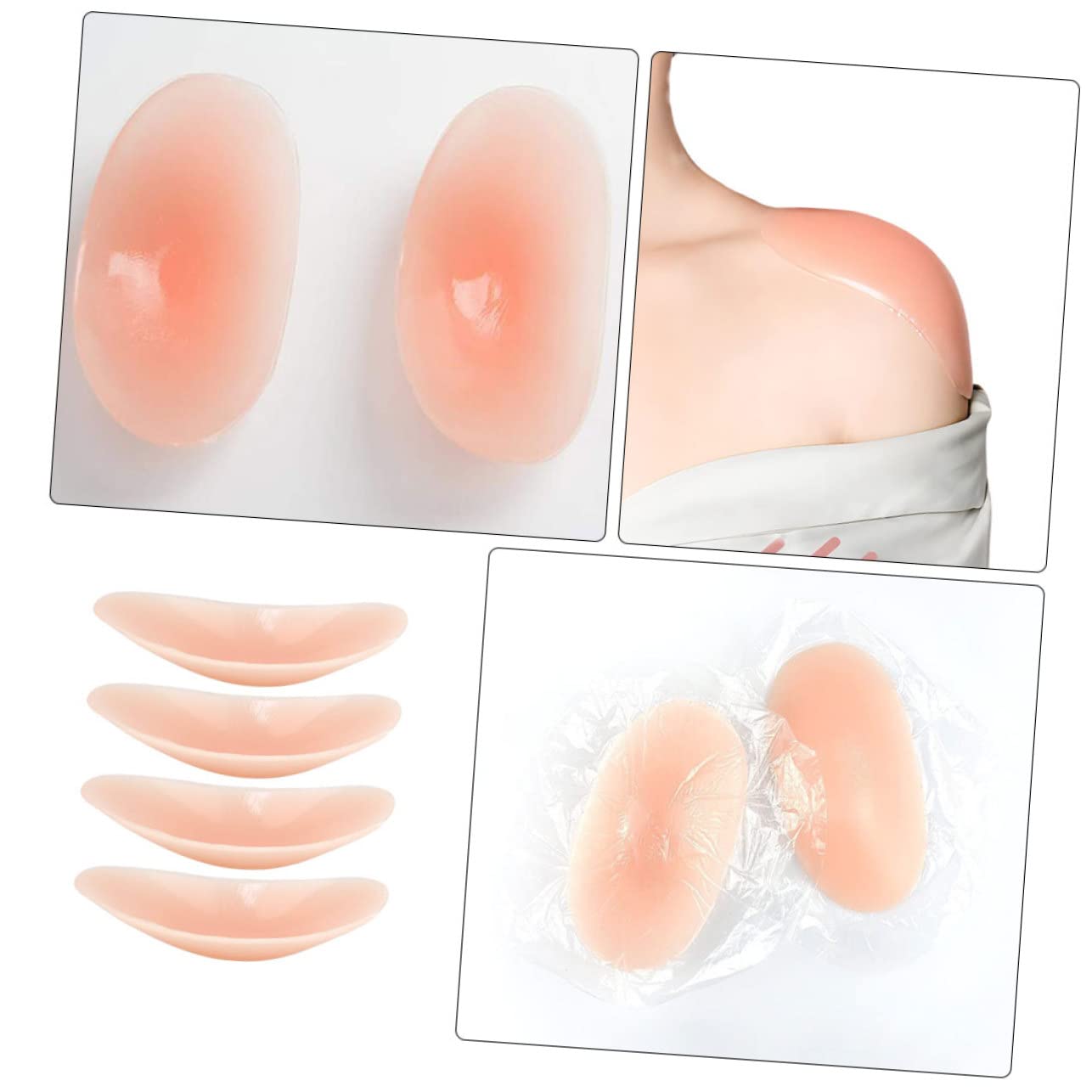 COLLBATH Shoulder Pad Strap Pads Adhesive Shoulder Cushion for Women's Clothing