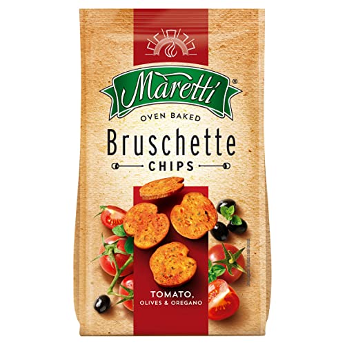 Maretti Bruschette Tomate, aceitunas y orégano deliciosas rebanadas de pan 150g