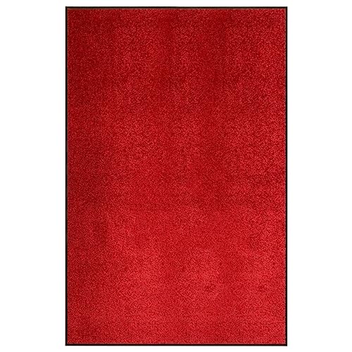 Paillasson résistant aux intempéries tapis d'extérieur lavable et imperméable rouge