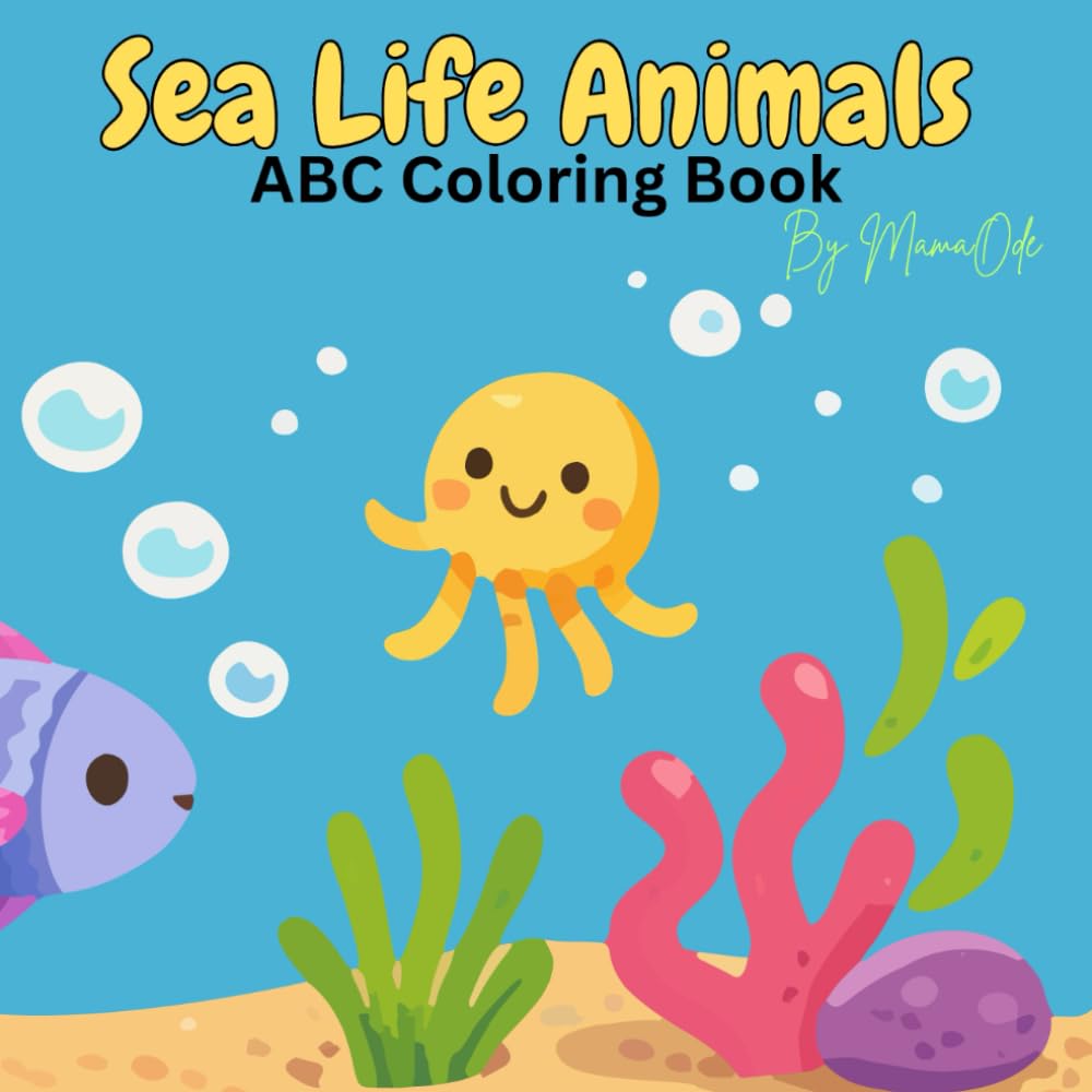 Sea Life Animals: ABC Coloring Book