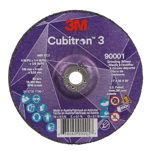 Meule à centre dépressif à coupe froide grain 36+ pour un ébarbage net et rapide 4"