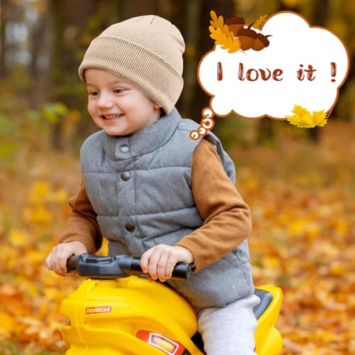 Image of ZOORON Toddler Beanie Boys Girls Beanies Kids Winter Hats Children Knit Cap | Soft Ski Hat, Cozy Core Yarn, Double Layer Warmth, Elastic Zero-Pressure Fit, Warm Kids Hats, School, Daycare, Gifts
