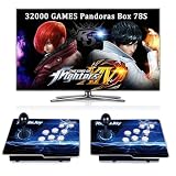 RegiisJoy 32000 in 1 Pandoras Box 78S Arcade Game Console , Retro Game Machine for PC & Projector & TV, 2-4 Players, 3D Games, Search/Hide/Save/Load/Pause Games, 1280X720, Separate Console