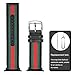 HUANLONG New Nylon Band Compatible with Apple Watch 38/40/42/44mm, Nylon with Leather Buckle Smart Strap Compatible for iwatch Series 1/2/3/4/5 (Black/Green/Red, 42mm/44mm)