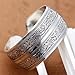 BODYA Tibeten Silver Carved Spiral Flower Connecting Branches Pattern Wide Band Open Cuff Bracelet Bangle for Adult