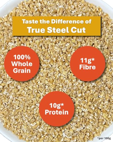 Image of True Elements Steel Cut Oats 1.5kg - Oats | Healthy Source of Protein | Diet Food | 100% Wholegrain | Cereal for Breakfast