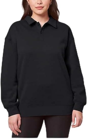 Mondetta Ladies Collared Fleece Pullover Top