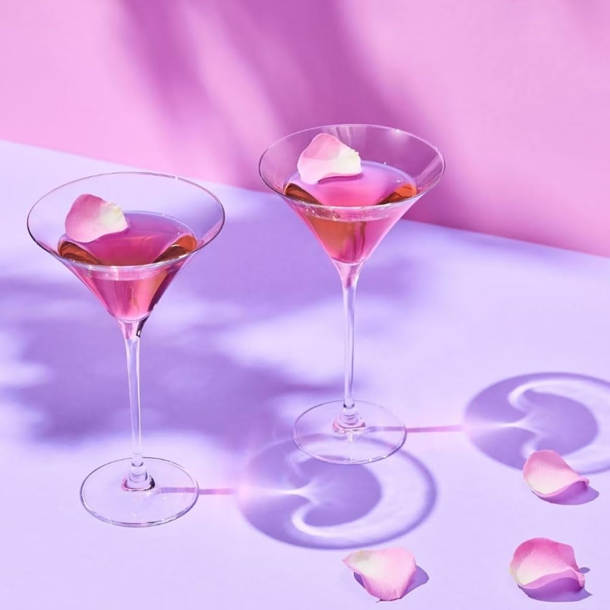 KROSNO Verres à Martini Lot de 6, 250 ml, Collection Divine | Verres à cocktail, boire, manhattan, cosmopolitan, hugo, Cristal sans plomb, Compatibles lave-vaisselle, Idée cadeau