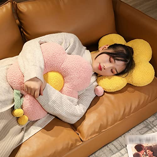 Arzarf Throw Pillow Flower Cushion Bedroom Floor Chair Dormitory Winter Cushion Chair Cushion Cute Butt Cushion Seat Cushion 21.65Inx17.71In Small Pillow ( Color : Brass ) #TOP4