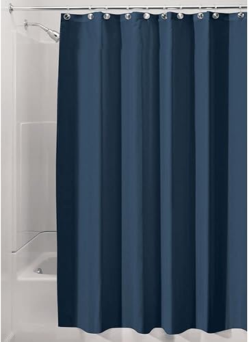 Miniatura 2 de mDesign Cortina de ducha suave de 100 % microfibra de poliéster, textura decorativa en relieve, para duchas de baño y bañeras, fácil cuidado,