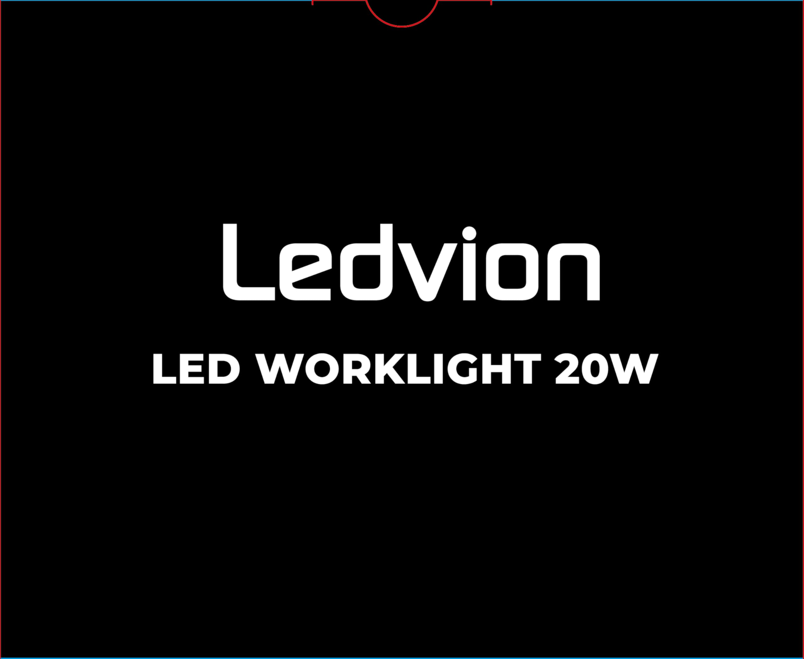 Ledvion - Faro LED su Treppiede 2x20W, 4000 Lumen, 6500K Luce Giorno, Impermeabile IP65, Lampada da Lavoro Doppia Regolabile per Interni ed Esterni, Lampada da Cantiere, Orientabile, Portatile