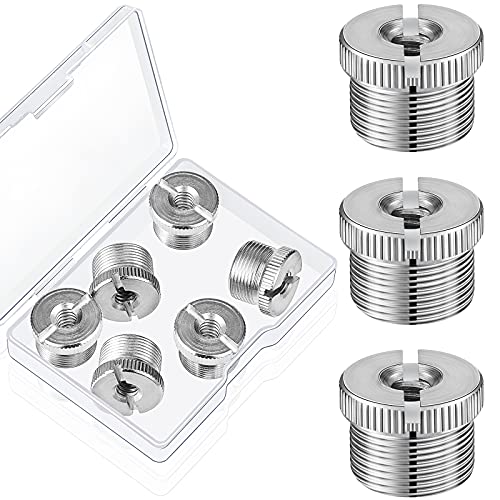 6 Pieces 5/8 Inch Male to 1/4 Inch Female Mic Screw Adapter for Tripod Microphone Stand Mic Thread...