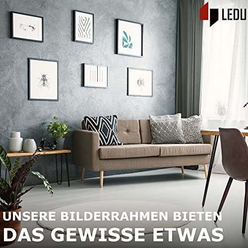 LEDU® 3er Set Bilderrahmen | Schwarz | 21x30 cm (A4) | Fotorahmen | MDF | Rahmen | Holz | bruchsicheres Acrylglas – Bild 7