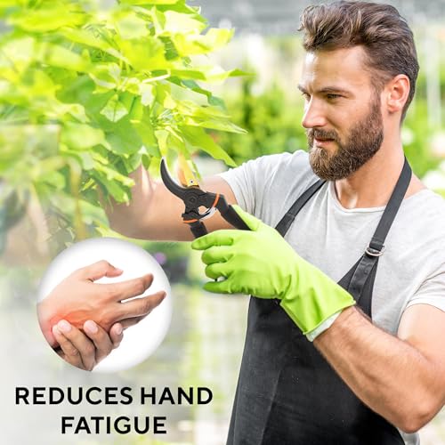 Hermhoffer Garden Slicer Pro | Robuste ultrascharfe Gartenschere mit weichem, gepolstertem Griff aus japanischem Kohlenstoffstahl – perfekter Schnitt in Ihrem Garten. (Schwarz) – Bild 5