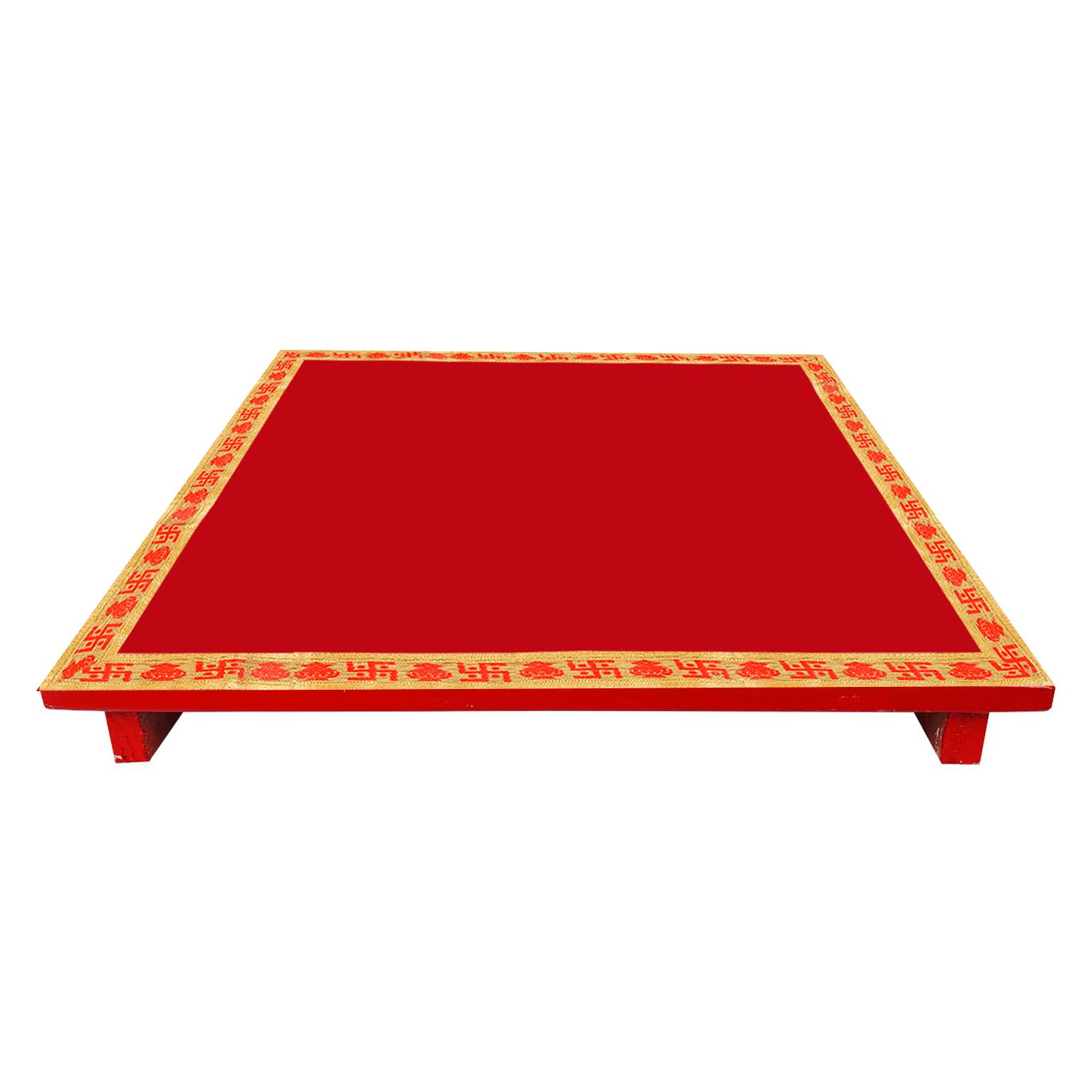 Aasan Velvet baithak Assan Big Large Plain Velvet Pooja rumal Aasan Cloth/Chowki Kapda for Puja Table use for Puja Cloth Home Mandir Temple Item for Decoration (Red, 40/20 inches) 4