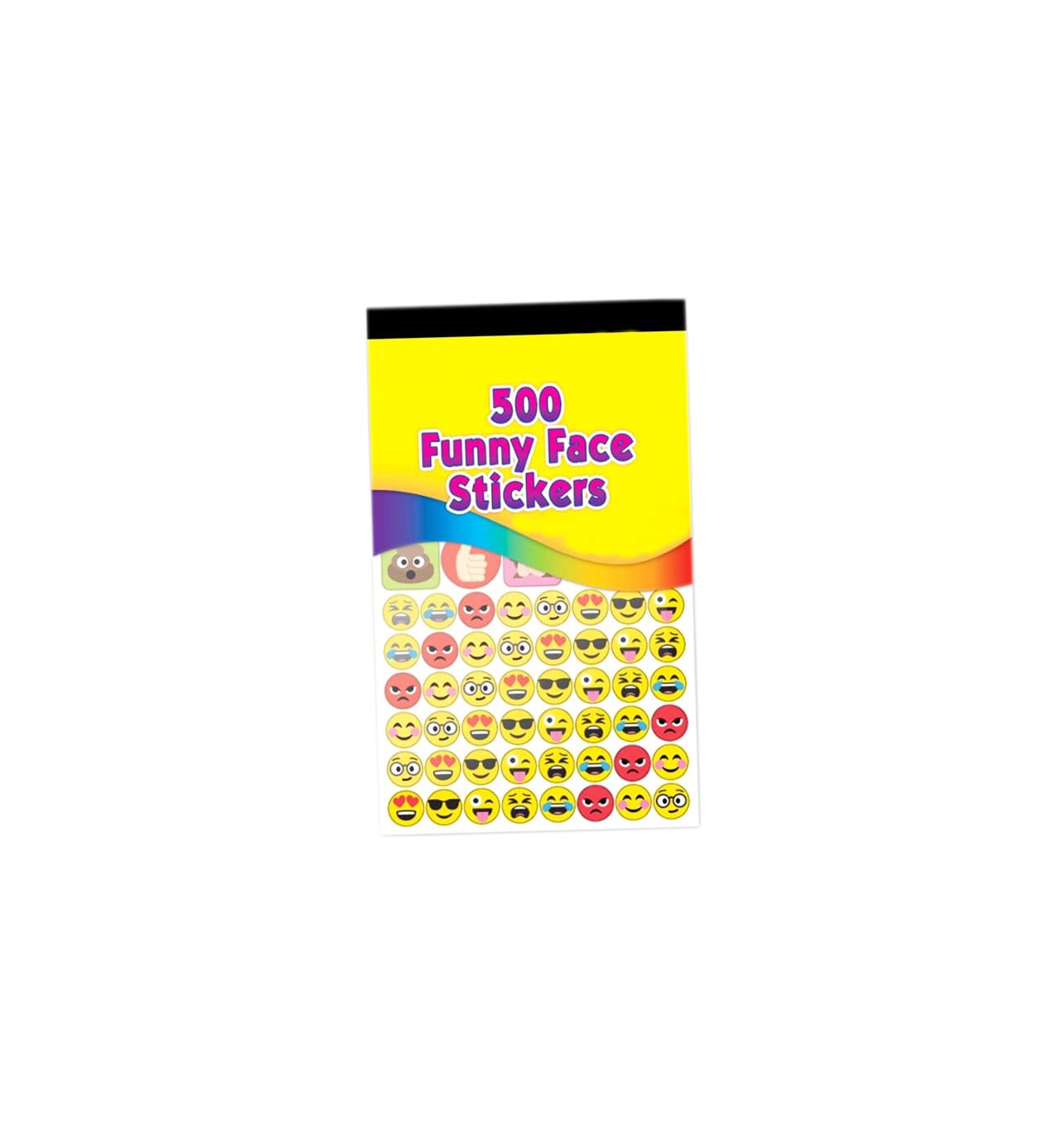 Vsorce4u 500 x Assorted Color Self Adhesive Funny Face Emoji Stickers for Card Making, Scrapbooking & Craft
